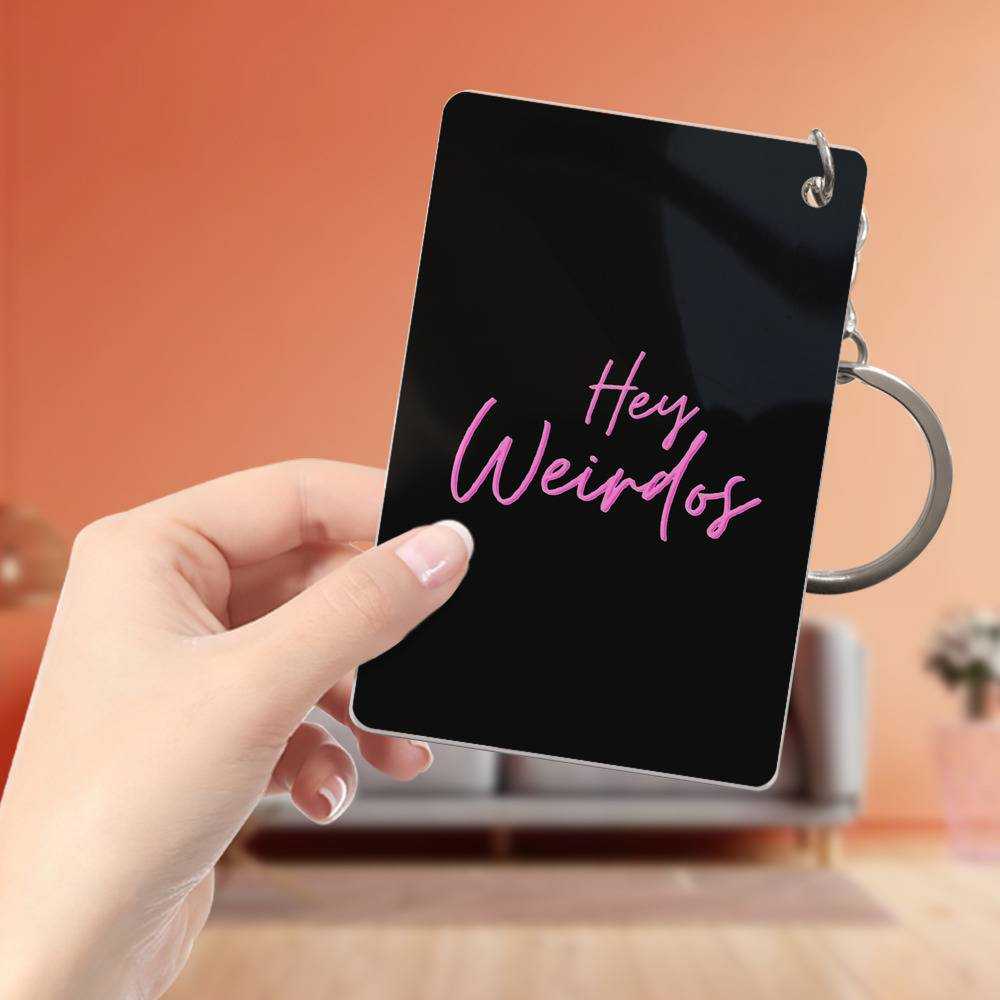 Morbid Podcast Keychain Classic Celebrity Keychain Hey Weirdos by Morbid Podcast Keychain