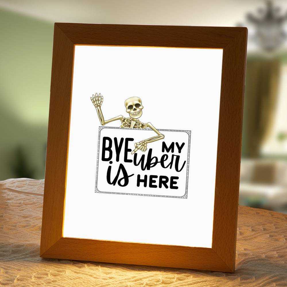 Morbid Podcast Lamp Classic Celebrity Night Light Morbid Bye by Morbid Podcast Lamp with Wooden Frame