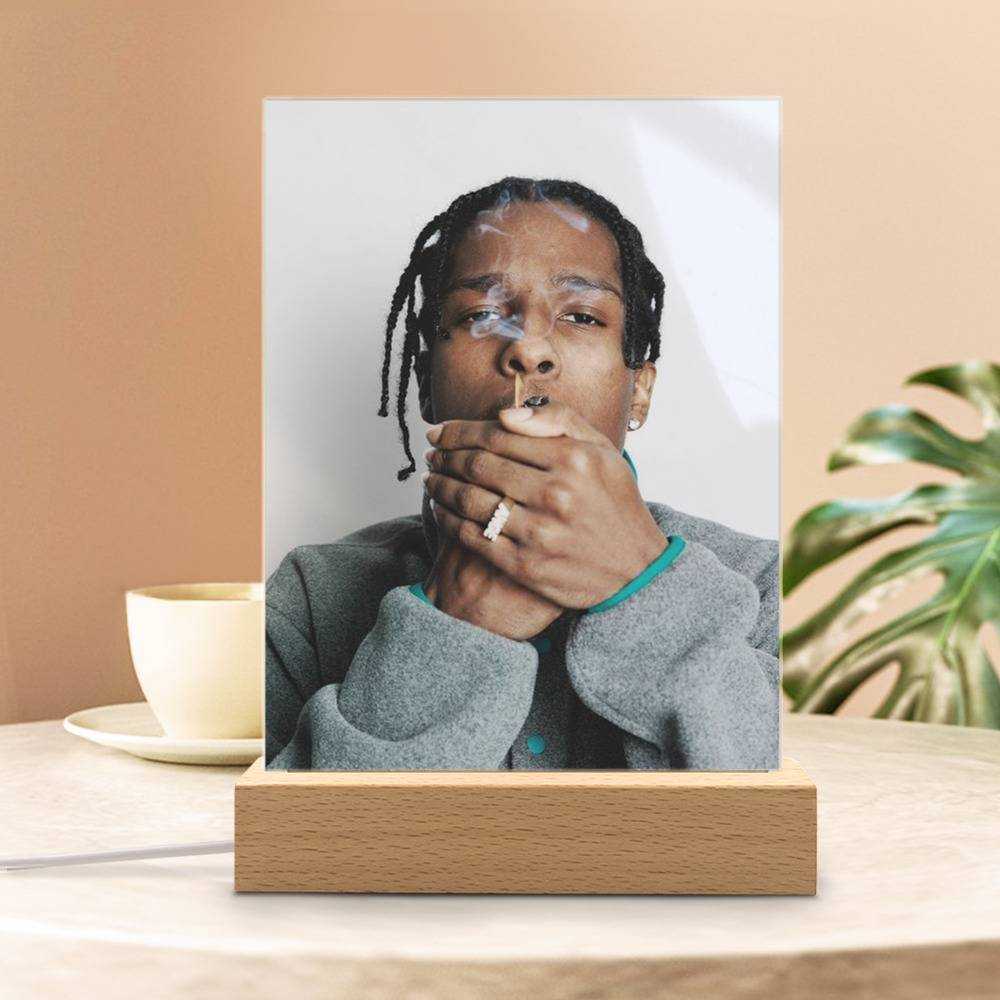 ASAP Rocky Lamp Classic Celebrity Lamp with Wooden Base