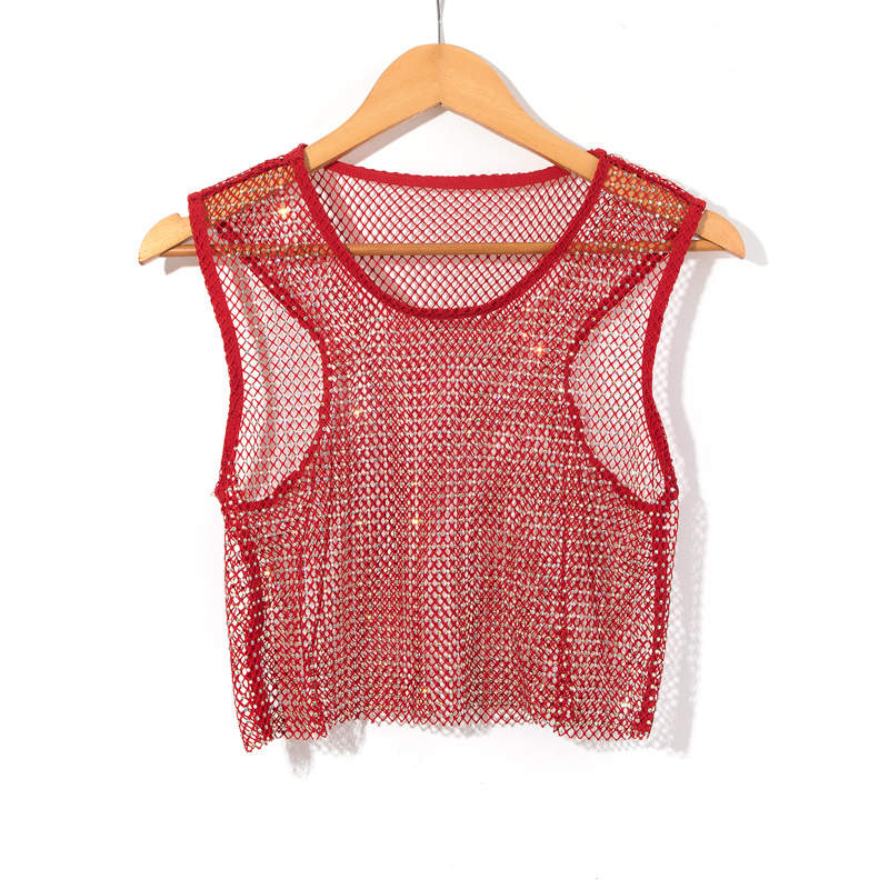 New Apricot Knit T-Shirt, Fishnet Shirt