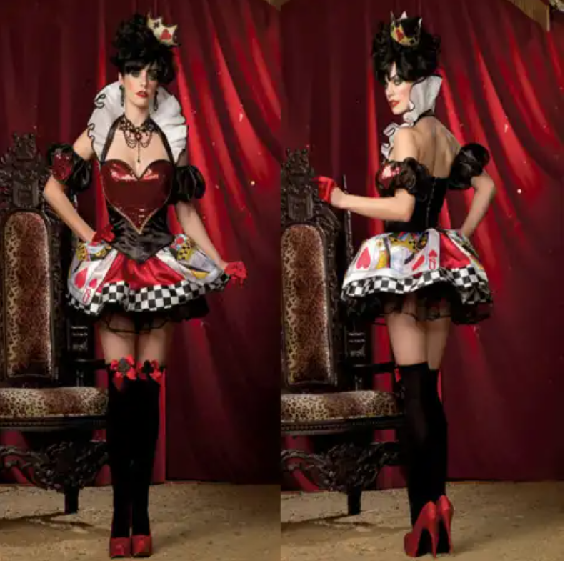 Queen Of Hearts Accessories, Witch Red Queen Alice In Wonderland Cosplay  Wig Set