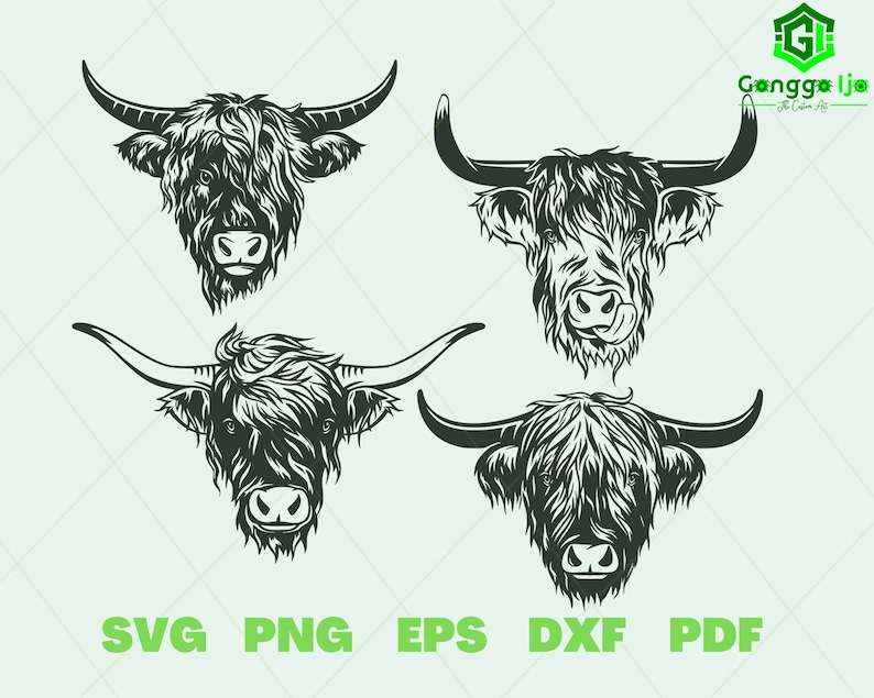 Highland Cow SVG | Discover our exclusive Highland Cow SVGs