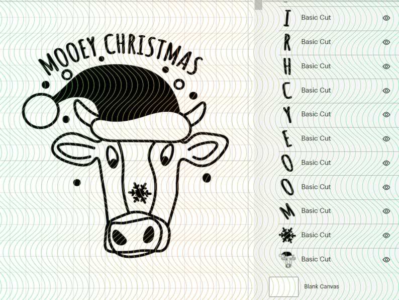 Christmas Highland Cow Svg, Christmas Cow Svg - Mooey Christmas Svg - Cow Svg - Christmas Cow Png - Cowboy Christmas Svg#7