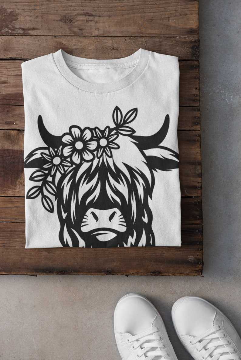 Highland Cow Head Svg, Highland Cow Svg - Cow Svg - Svg Files for Cricut - Cow Head Svg - Cow Face Svg#5