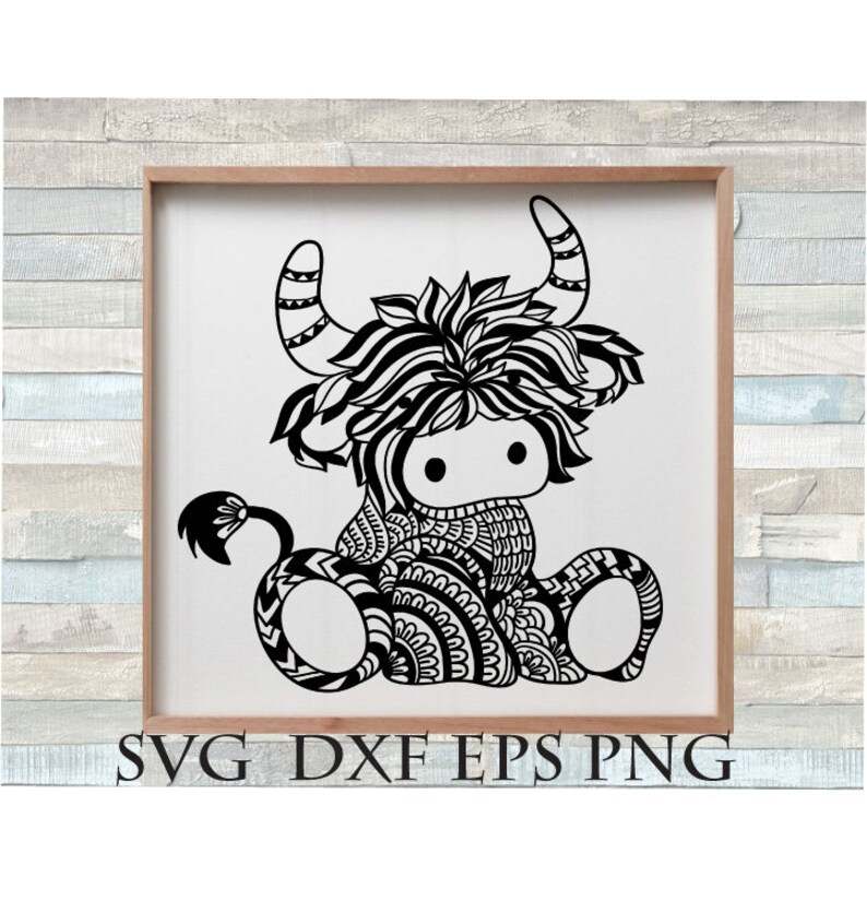 Highland Cow Svg, Highland cow svg - Baby Cow Svg File for Cricut - Longhorn Svg#3