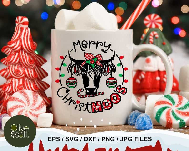 Christmas Highland Cow Svg, Funny Christmas shirt sublimation - Funny Christmas Quote Svg - Christmas Cow Svg#3