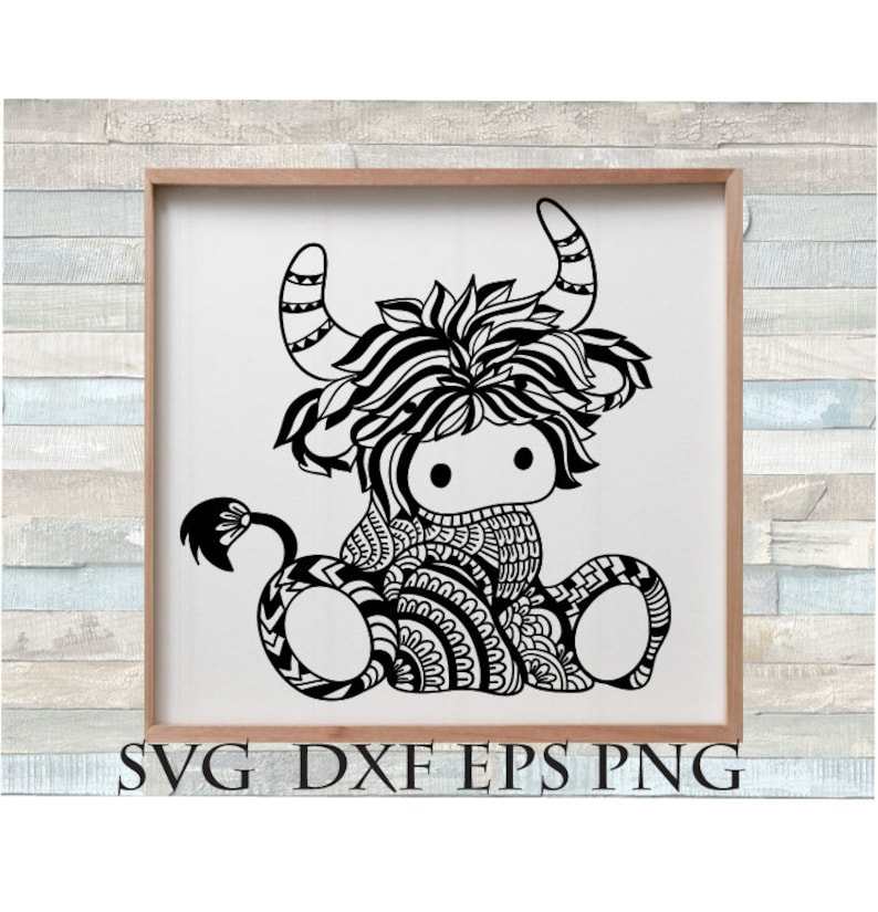 Highland Cow Svg, Highland cow svg - Baby Cow Svg File for Cricut - Longhorn Svg#7