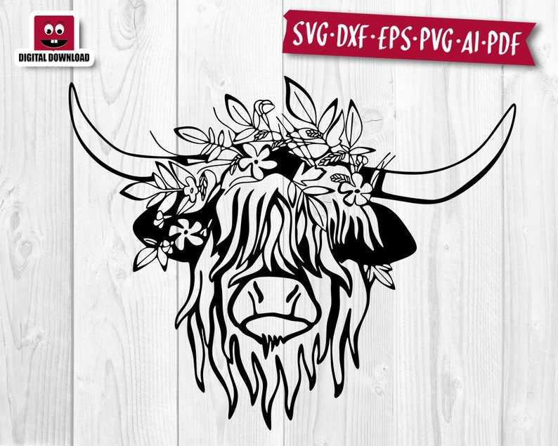 Highland Cow Svg, Highland Cow SVG - Cow Svg - Heifer Svg - Svg files for Cricut - Cow Head Svg#1
