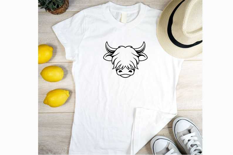 Highland Cow Head Svg, Highland Cow Svg - Highland cow Head svg - Highland cow SVG PNG DXF Eps file#3