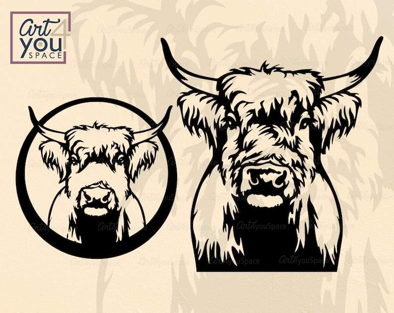 Highland Cow Svg, Highland Cow SVG - Scottish cow - Farm animal - Digital Download#1