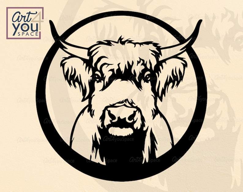 Highland Cow Svg, Highland Cow SVG - Scottish cow - Farm animal - Digital Download#2