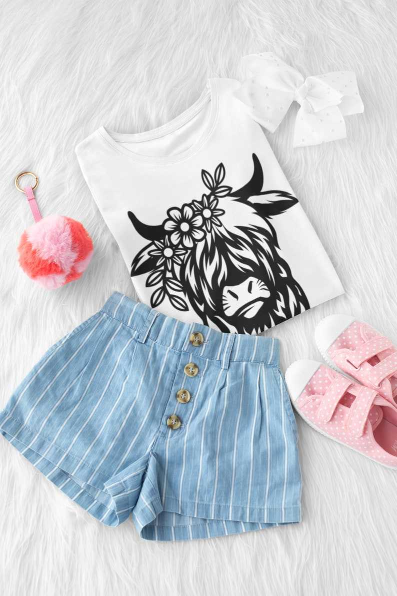 Highland Cow Head Svg, Highland Cow Svg - Cow Svg - Svg Files for Cricut - Cow Head Svg - Cow Face Svg#4