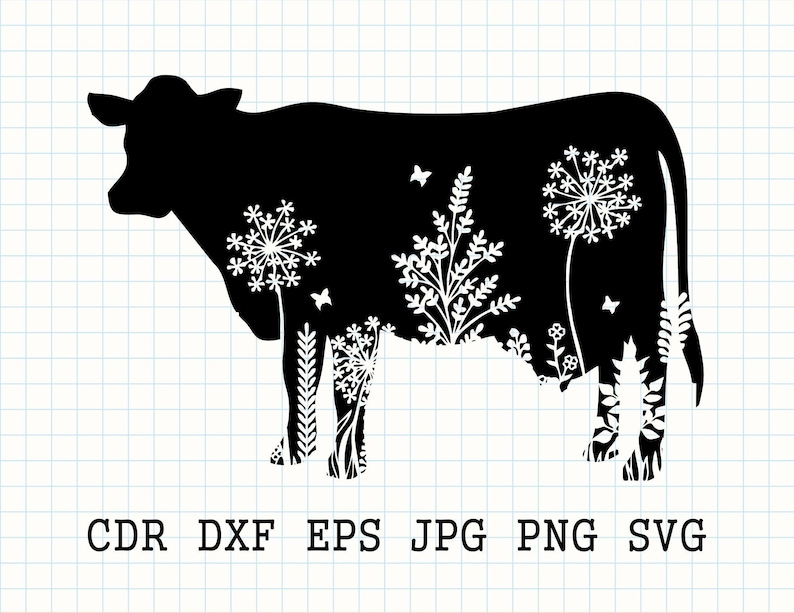 Silhouette Highland Cow Svg, Cow svg Cut File - Instant Download ...