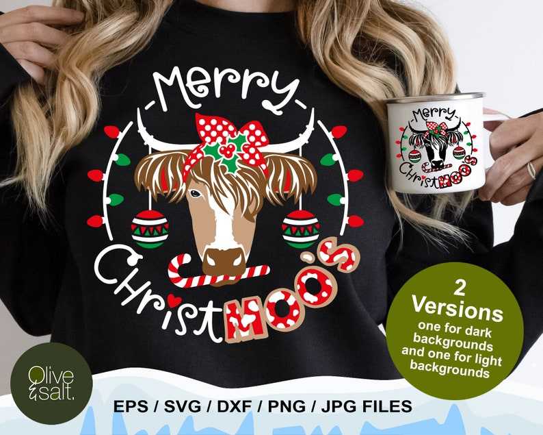 Christmas Highland Cow Svg, Funny Christmas shirt sublimation - Funny Christmas Quote Svg - Christmas Cow Svg