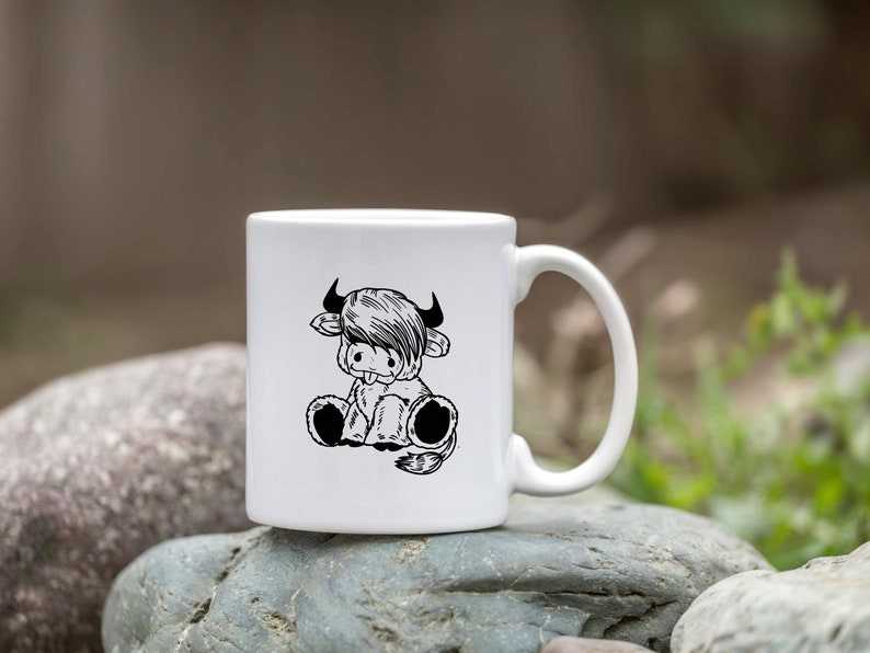 Silhouette Highland Cow Svg, Highland Cow Svg| Cute Cow Svg| Cow Svg| Cow Head Svg| Highland Cow Cut File#4