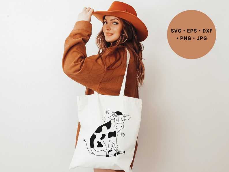 Christmas Highland Cow Svg, Christmas Cow Svg - Cow Svg - Santa Hat Svg - Christmas Cow Png - Ho Ho Ho Svg#8