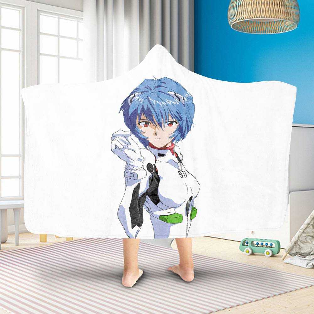 Rei Ayanami Hoodie Blanket Evangelion Art Hoodie Blanket |  reiayanamiplush.com