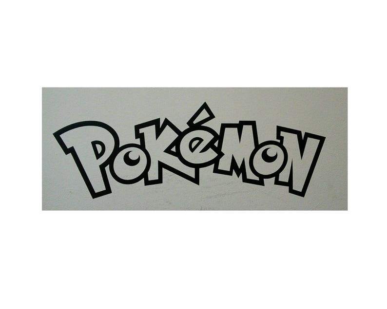 Pokemon Wall Art Logo Sticker Fun and Cute Gifts pokemonstickers.store