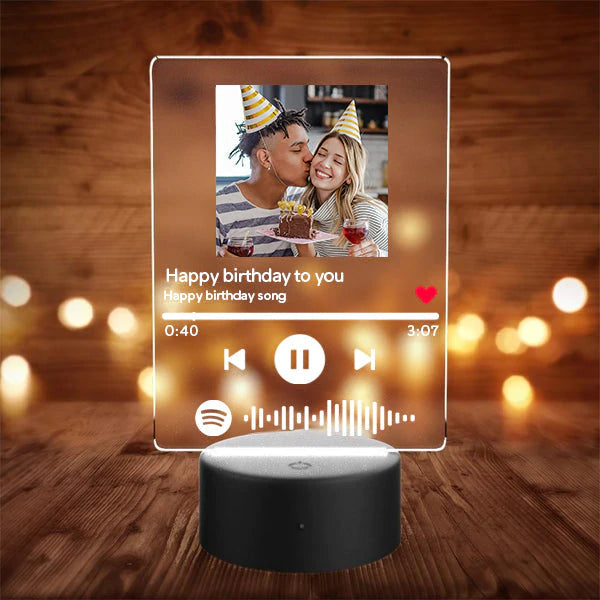 Regali Di Compleanno Per Lui Codice Spotify Personalizzato Luce Notturna In Acrilico