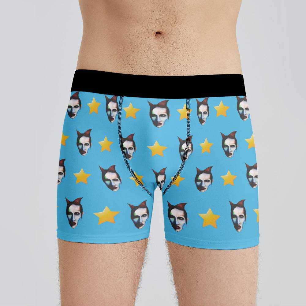 Marilyn Manson Boxers Custom Photo Boxers Men's Underwear Star