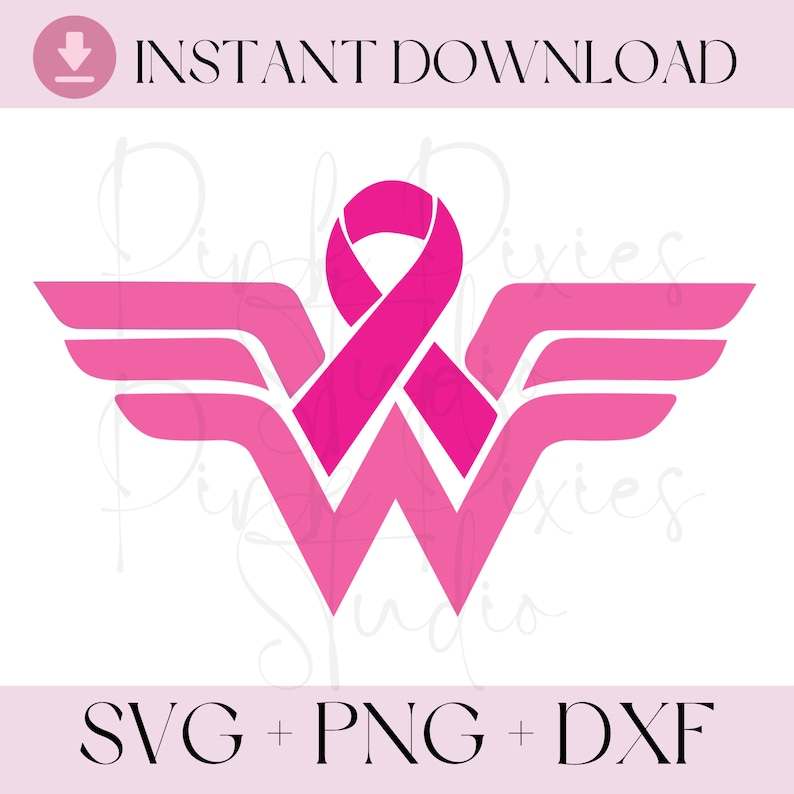 Breast Cancer Woman Svg Breast Cancer Super Hero Logo Svg Breast Cancer