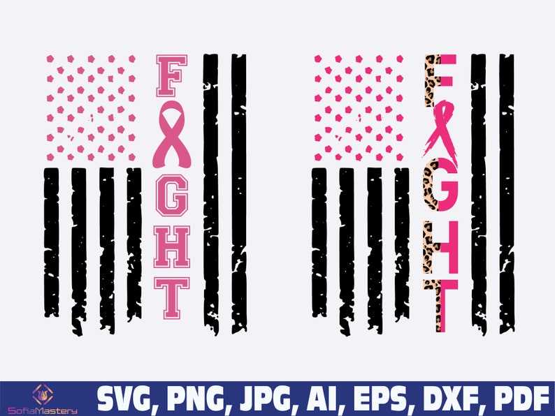 Breast Cancer Flag Svg | breastcancersvg.com