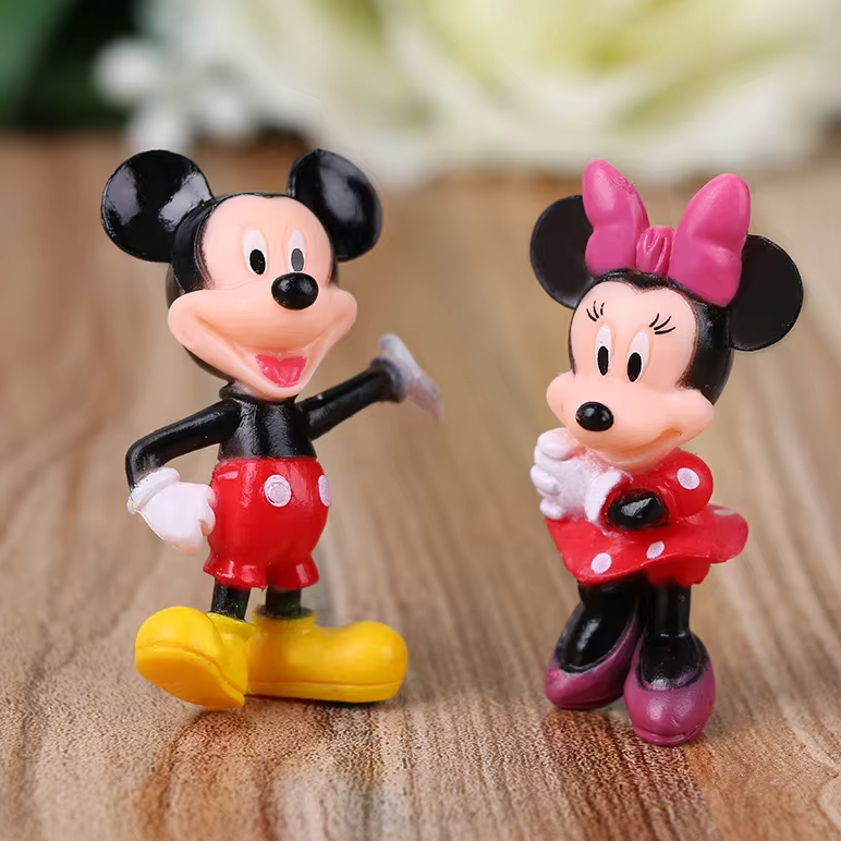 6pcs/set Disney Figures Mickey Mouse Minnie Mouse Birthday Party Cake Decoration