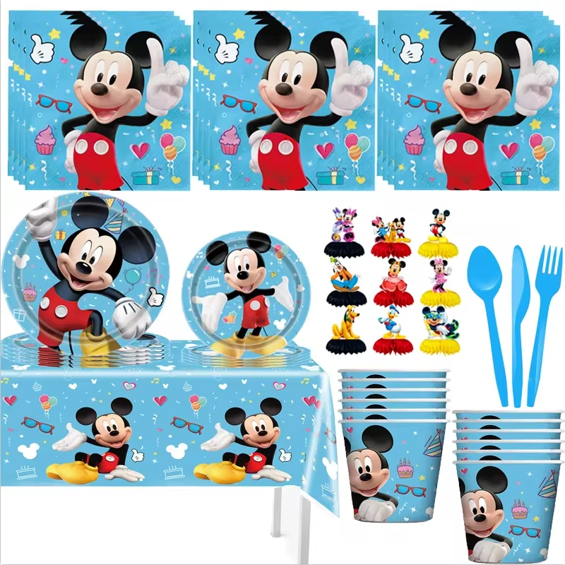 Mickey Mouse Party Supplies Cartoon Birthday Tableware