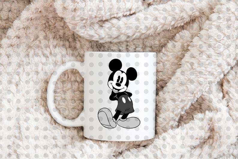 Mickey Mouse Coffee Mug SVG (Instant download)