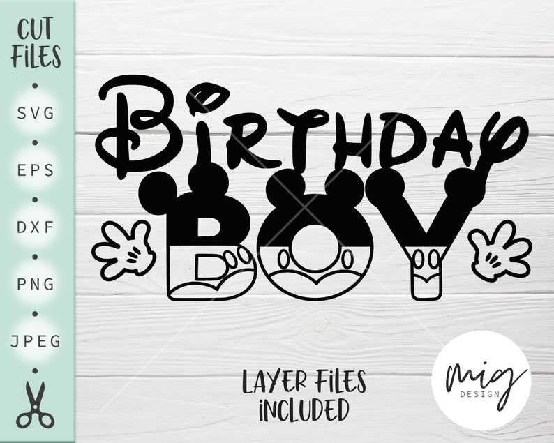 Mickey Birthday Svg, Birthday Boy Svg, Mickey Birthday Boy Svg, Mickey Party Svg, Digital Download#3