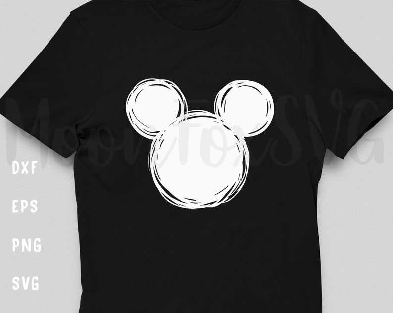 Mouse Silhouette Svg, Mouse Head Svg Free, Boy Mouse Ears Svg, Digital Download#4