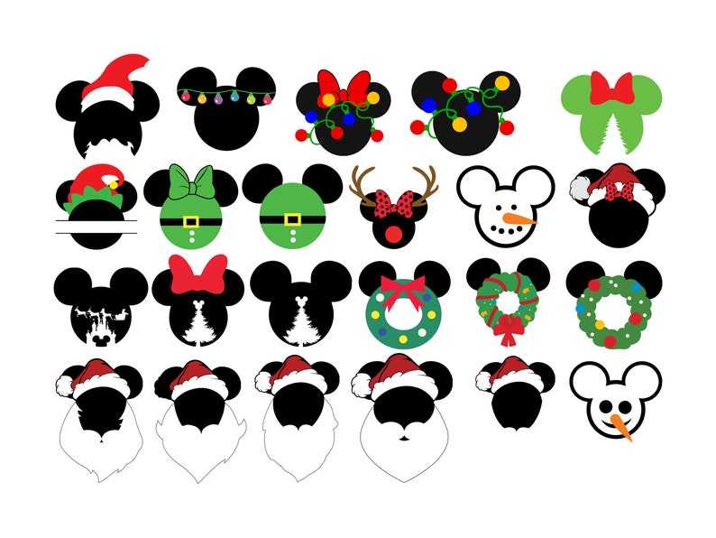 Christmas Mickey Mouse Head Svg Bundle Creativity and Fun Digital ...