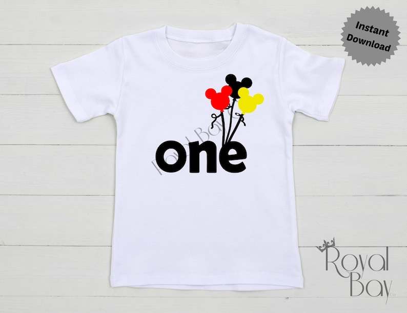 Mickey mouse 1 hot sale year old shirt