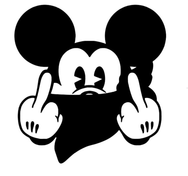 Mickey Mouse Bandana Fingers Svg Free for Craft Machines, Cricut Cameo Silhouette, Digital Download