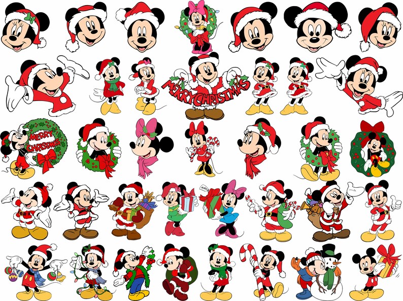 Mickey Mouse Christmas Svg | mickeymousesvg.com