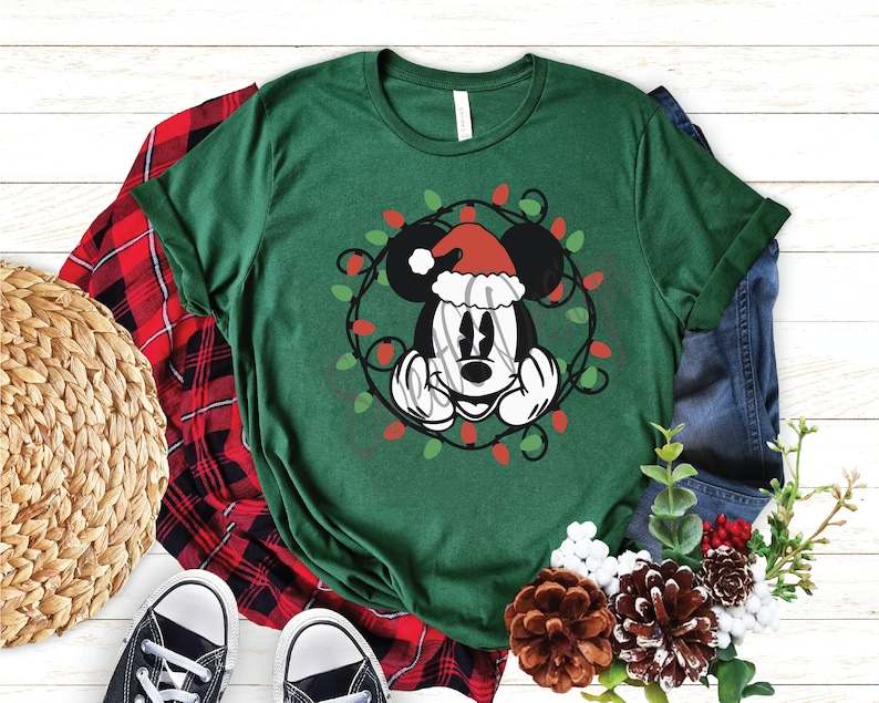 Christmas Wreath Magical Mous, Christmas Lights Wreath, Cricut and Silhouette, Digital Download#3