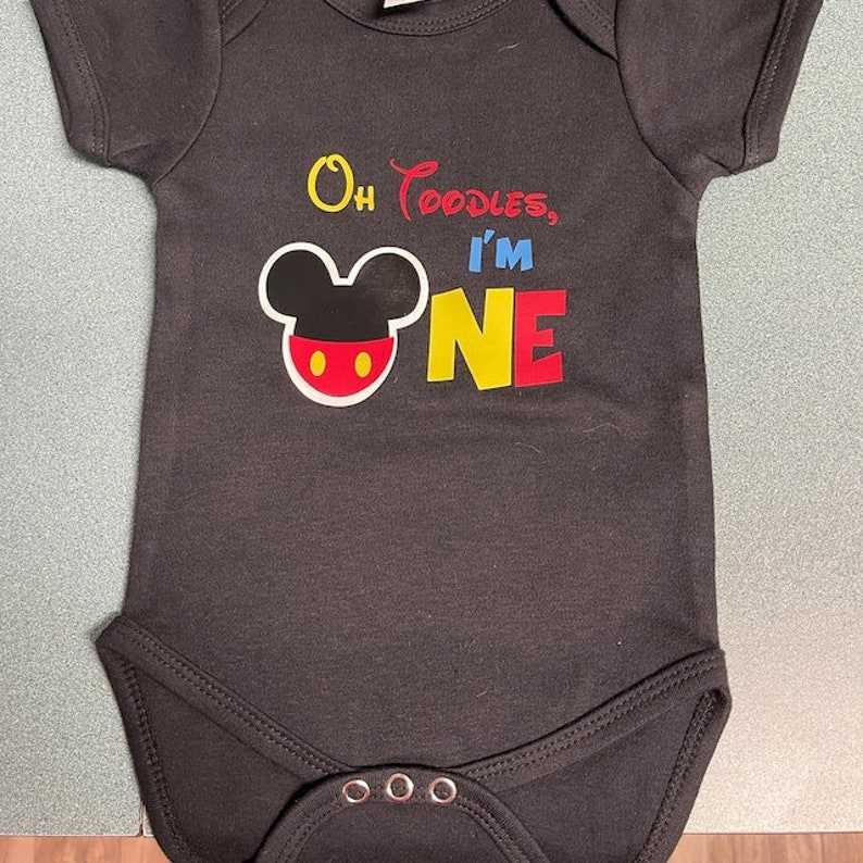 Oh Toodles, I'm One Mickey Birthday Svg,  Birthday Silhouette &amp; Cricut Cut Files, Mickey Mouse Birthday Svg, Digital Download#3