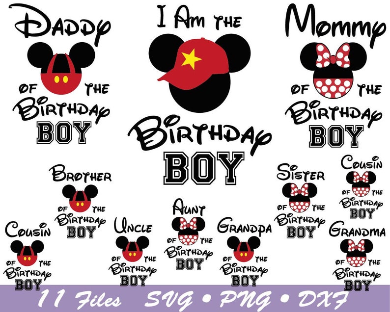 Mickey Mouse Birthday Svg Perfect for Crafting & Design Projects