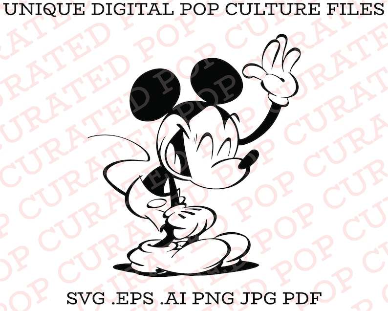 Mickey Mouse Black and White Svg Perfect for Crafting & Design Projects 