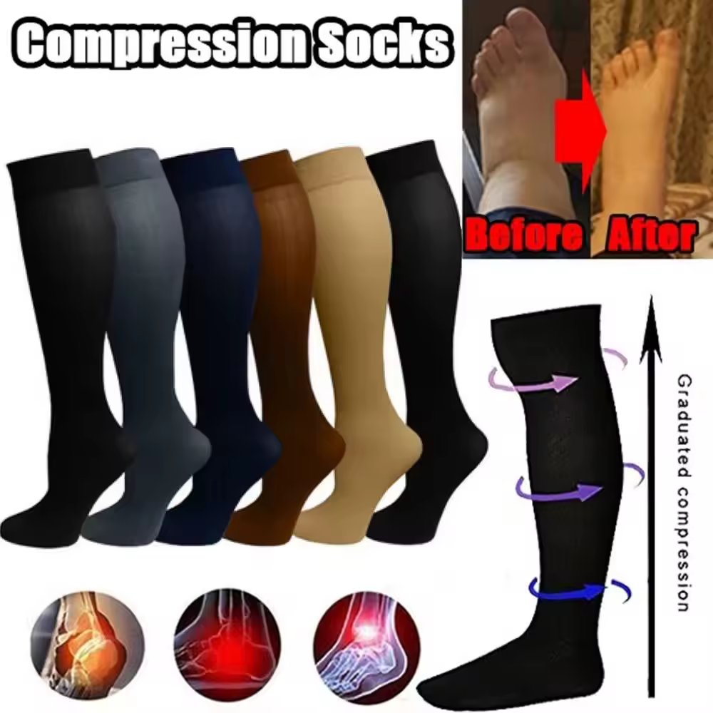 Varicose Veins Compression Socks Fit For Golf Rugby Hiking Sports 