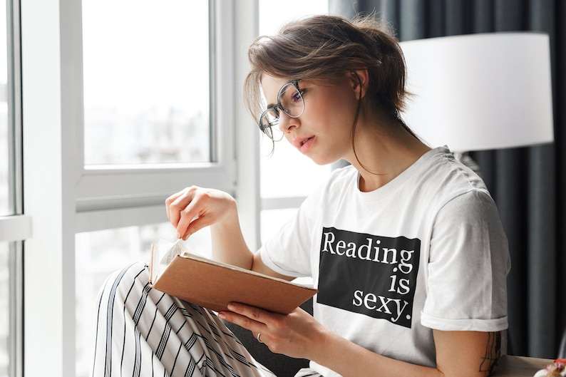 Reading is sexy Shirt - Book lover Unisex Shirt Reading is Sexy Tee#1