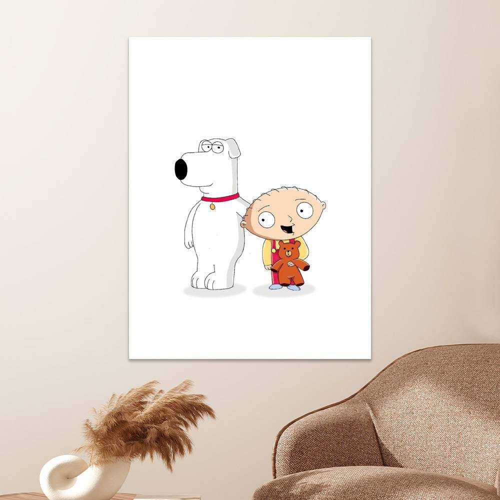 Æsel Post Modsatte Family Guy Poster Stewie and Brian Poster Wall Art Sticky Poster |  shirtcartoon.com