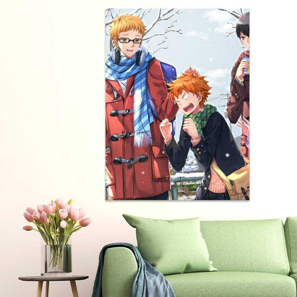 Riapawel Haikyuu!! Poster Anime Manga Comic Poster Art Prints Painting for  Home Wall Decor Fans Gift 