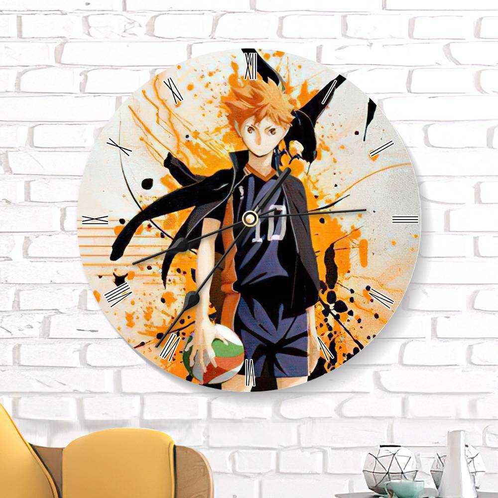 Haikyuu Round Wall Clock Home Decor Wall Clock Gift for Haikyuu Fans