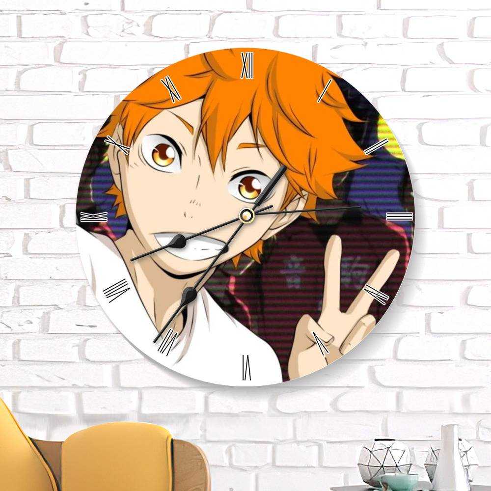 Haikyuu Round Wall Clock Home Decor Wall Clock Gift for Haikyuu Fans