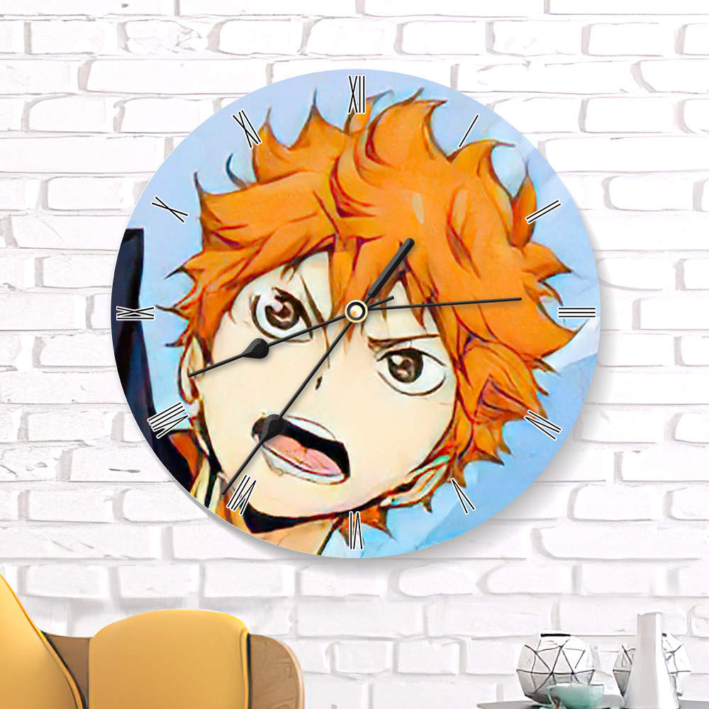 Haikyuu Round Wall Clock Home Decor Wall Clock Gift for Haikyuu Fans