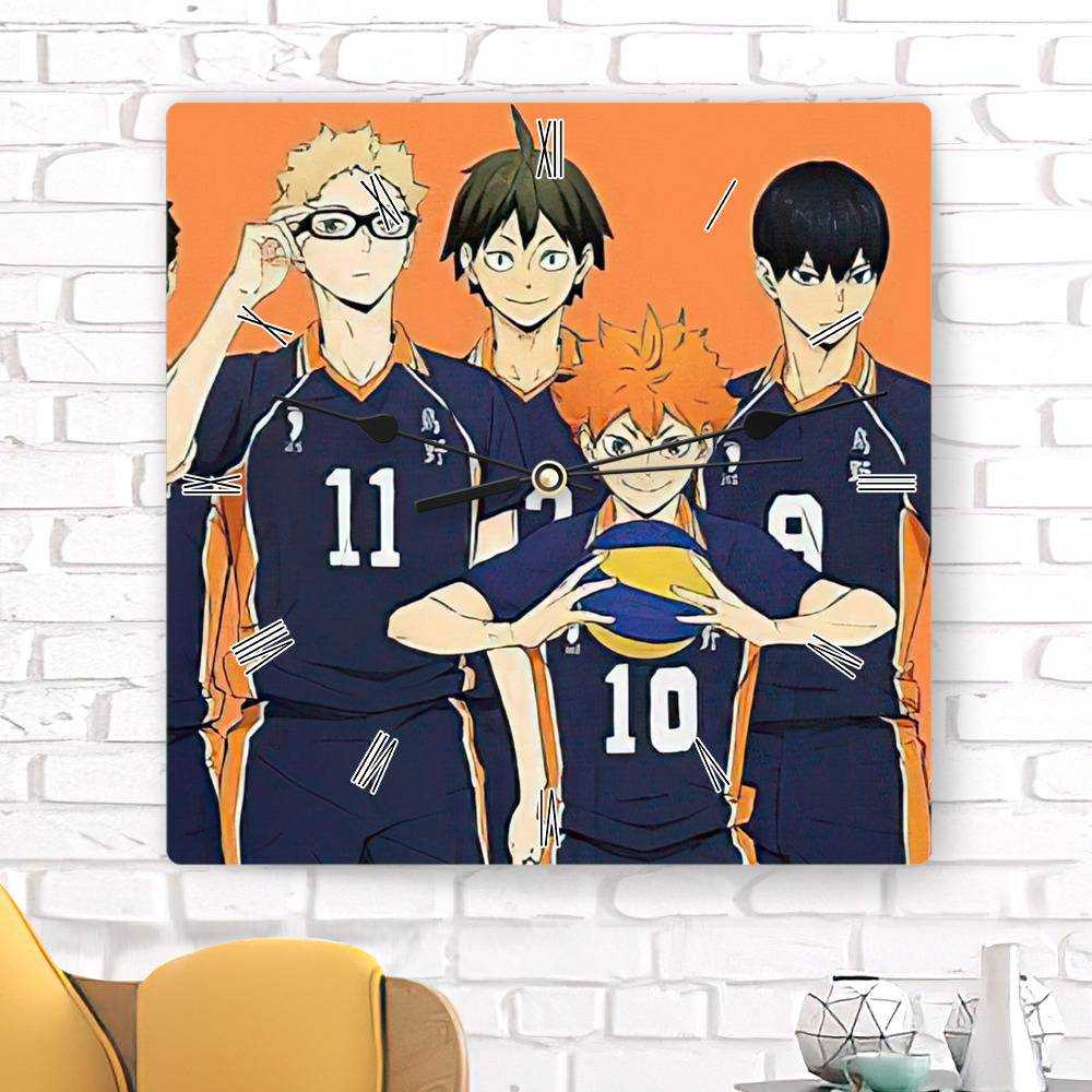 Haikyuu Round Wall Clock Home Decor Wall Clock Gift for Haikyuu Fans