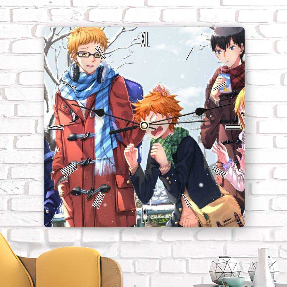 Haikyuu Round Wall Clock Home Decor Wall Clock Gift for Haikyuu Fans