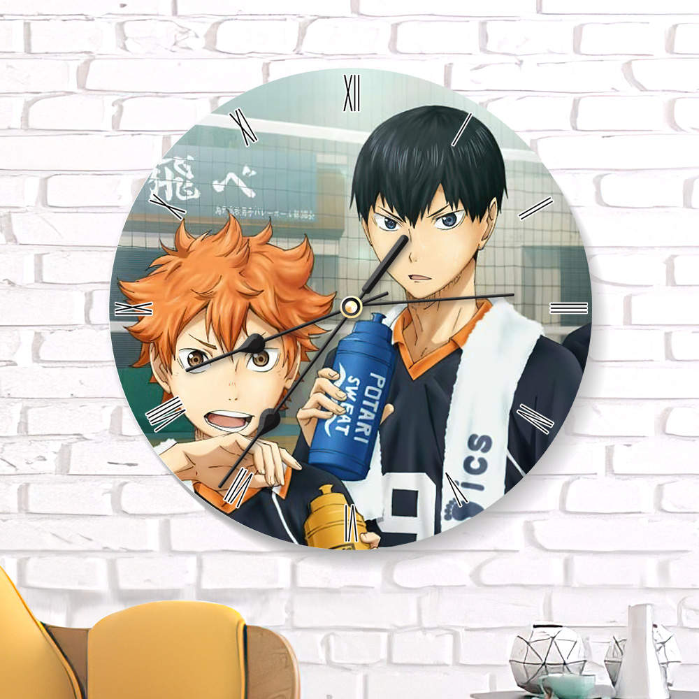 Haikyuu Round Wall Clock Home Decor Wall Clock Gift for Haikyuu Fans