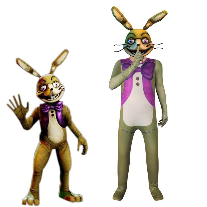 Glitchtrap Costume and Mask for Cosplay five Nights With 